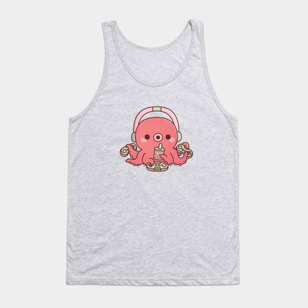 Cute Octopus Gamer Multiplayer Mode Tank Top by rustydoodle